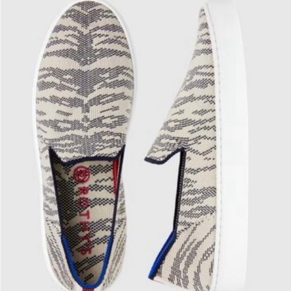 Rothy's Maritime Tiger Stripe Sneakers - size 8.5 - Picture 1 of 13